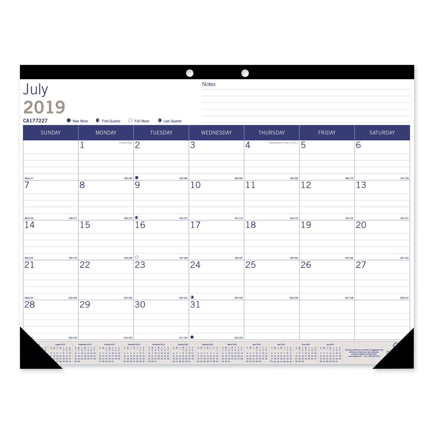 Academic Desk Pad Calendar By Blueline Redca177227