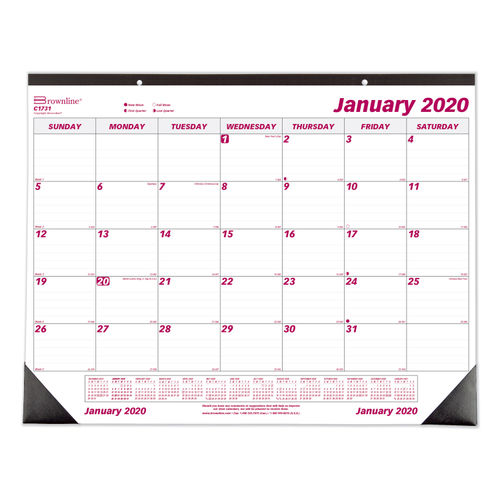 Monthly Deskpad Calendar By Brownline Redc1731 Ontimesupplies Com