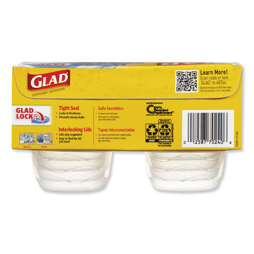 Glad SoupandSalad M size, 5 containers