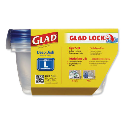 Glad Containers & Lids 4 Ea, Plastic Containers