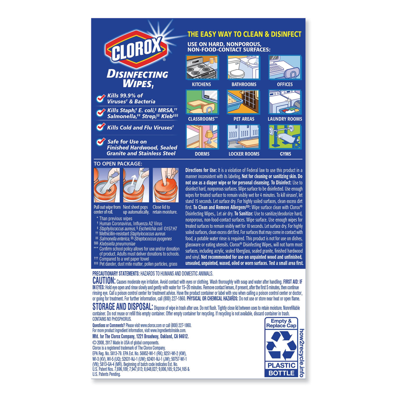 Disinfecting Wipes by Clorox® CLO01686CT