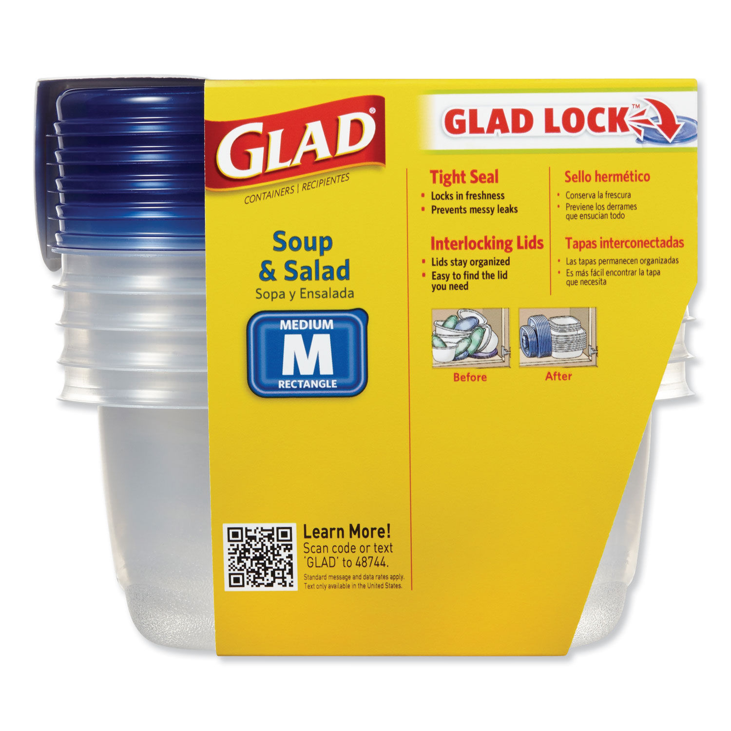 Glad Food Storage Containers, Soup and Salad, 24 Ounce, 5 Count Glad(12587607961):  customers reviews @