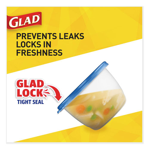 Glad Food Storage Containers, Entree, 25 Ounce, 5 Count, Plastic Containers