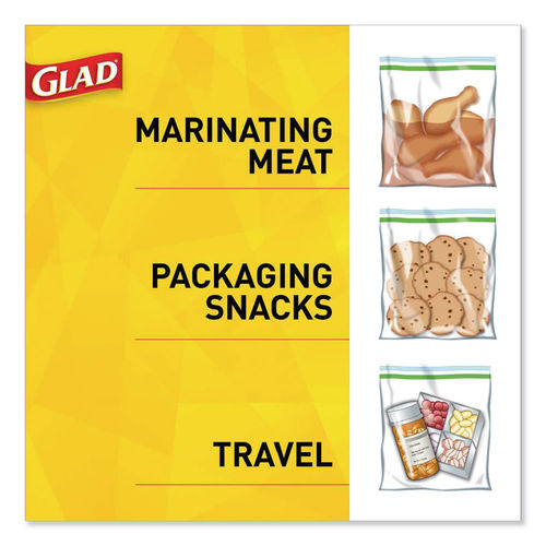 Glad Sandwich Zipper Bags, 50 Count (Pack of 12)