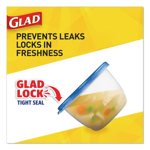 Glad Food Storage Containers - Entree Container - 25 oz - 5 Containers