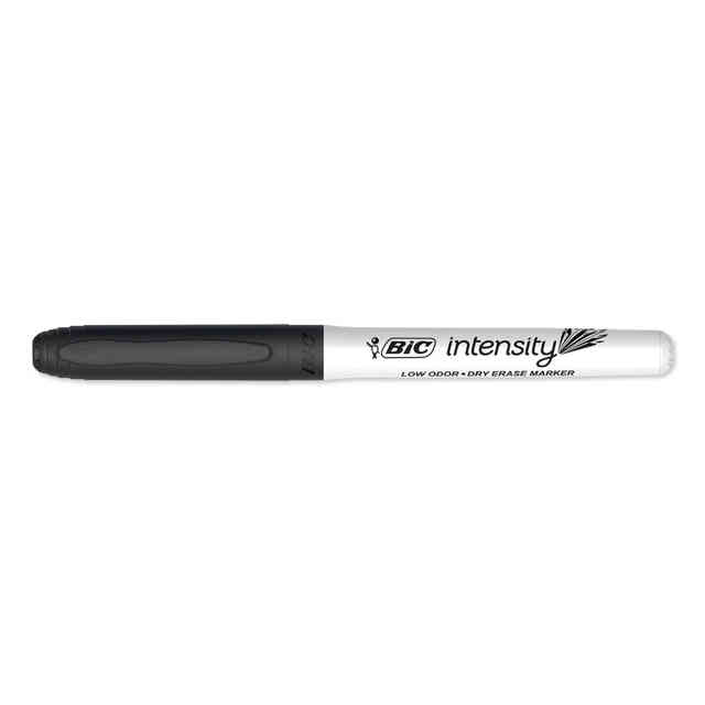 BIC Great Erase Bold Fine Point Whiteboard Marker, Black, Pack of 12