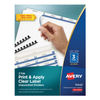 AVE11442 - Print and Apply Index Maker Clear Label Unpunched Dividers, 3-Tab, 11 x 8.5, White, 25 Sets