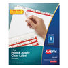 AVE11557 - Print and Apply Index Maker Clear Label Dividers, 8-Tab, 11 x 8.5, White, 50 Sets