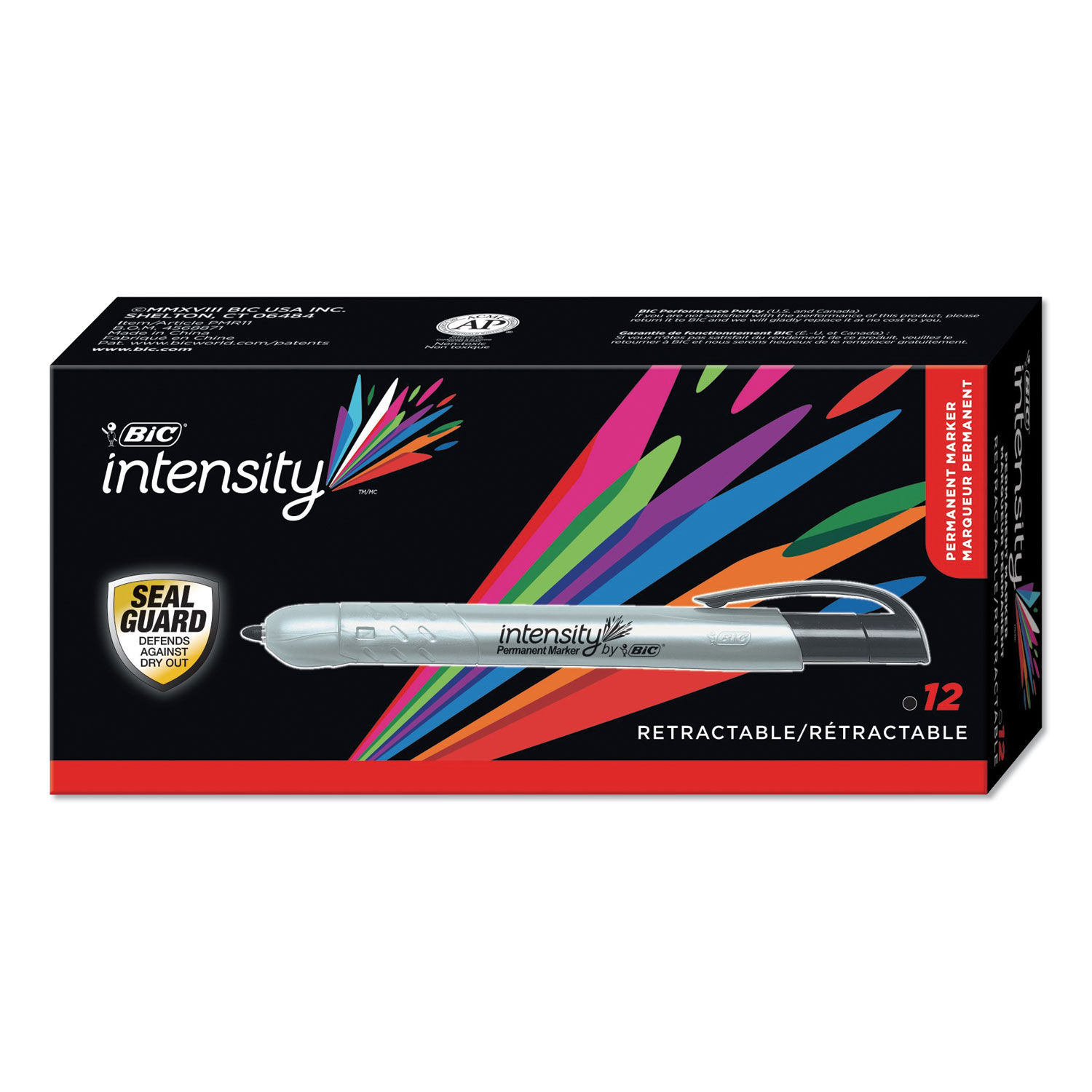 Bic Intensity Permanent Markers, Ultra & Fine Point, Asst. Colors, 40