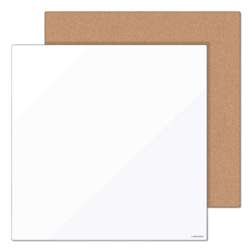 U-Brands Natural Square Cork Bulletin Board