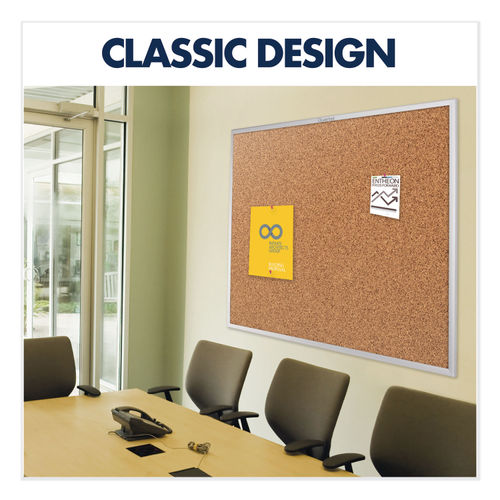 Quartet Basic Cork Bulletin Board 48 x 36 Aluminum Frame With Silver Finish  - Office Depot