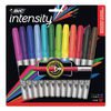 BICGPMAP12ASST - Intensity Fine Tip Permanent Marker, Fine Bullet Tip, Assorted Colors, 12/Set