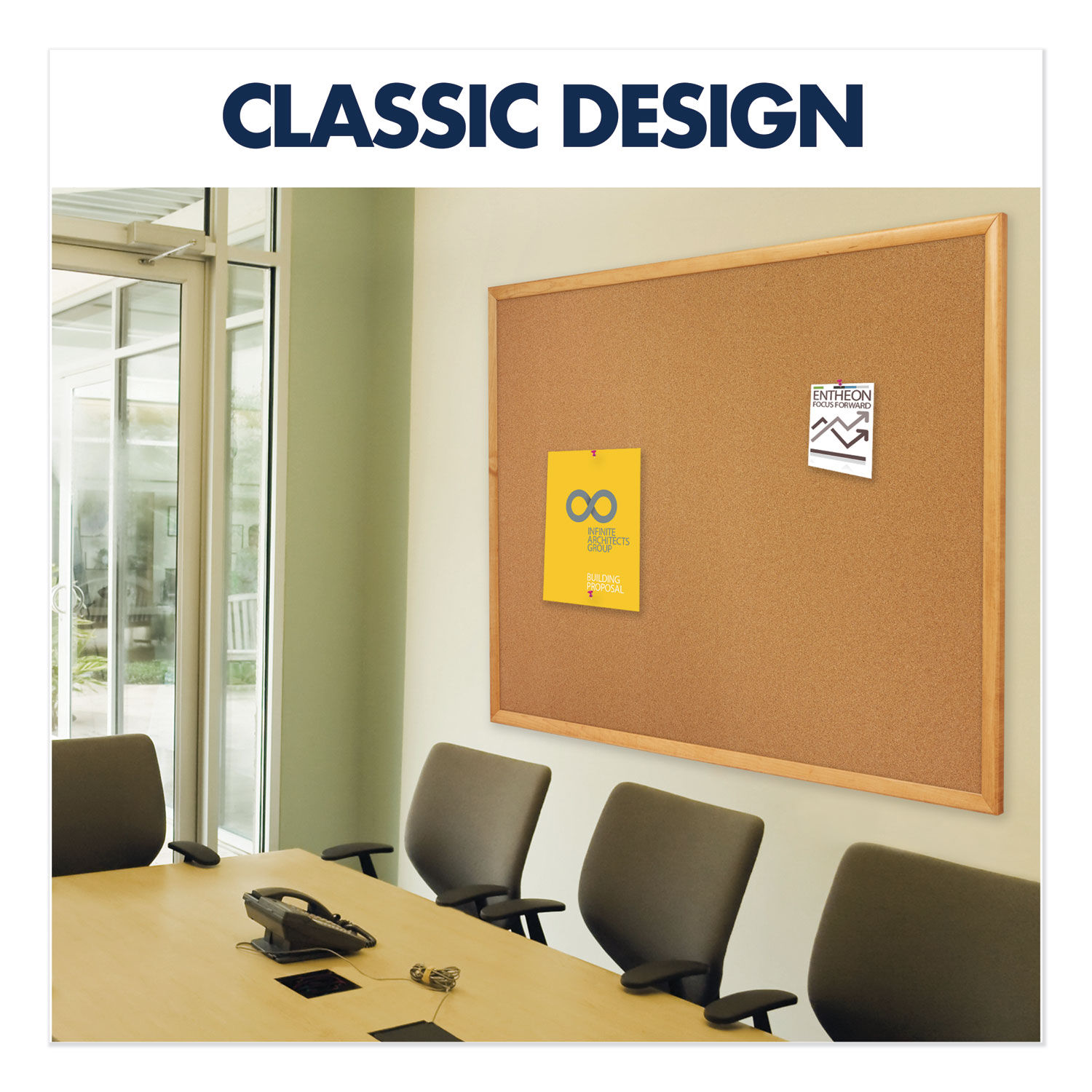 Classic Series Slim Line Cork Bulletin Board by Quartet® QRT300