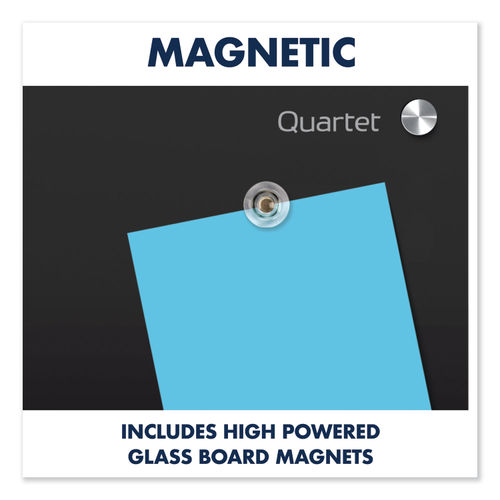 Quartet G7248B Infinity Black Glass Magnetic Marker Board, 72 x 48