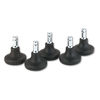 MAS70178 - Low Profile Bell Glides, Grip Ring Type B Stem, 2" x 1.38" Glide, Matte Black, 5/Set