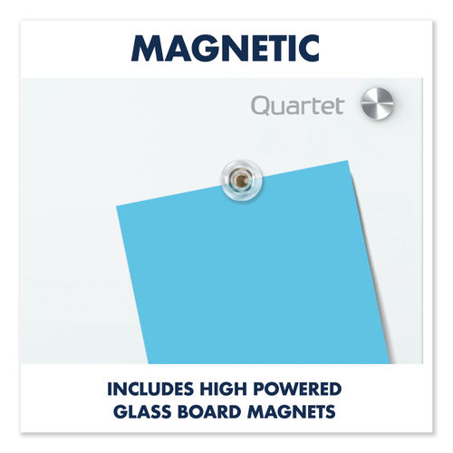 Quartet Infinity 6' x 4' Black Magnetic Glass Whiteboard
