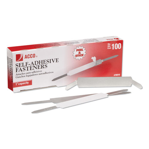 Self-Adhesive Two-Prong Paper Fastener Bases by ACCO ACC70010