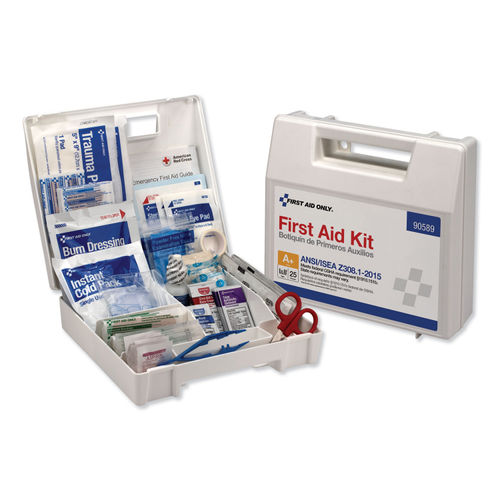 ANSI 2015 Compliant Class A+ Type I and II First Aid Kit for 25 People by  First Aid Only™ FAO90589 