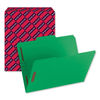 SMD12140 - Top Tab Colored Fastener Folders, 0.75" Expansion, 2 Fasteners, Letter Size, Green Exterior, 50/Box