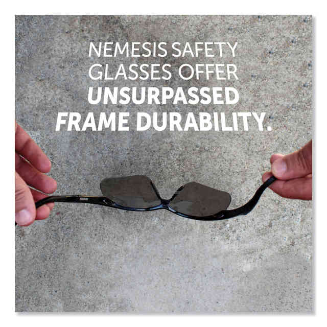 KleenGuard V30 Nemesis Safety Glasses Black Frame Smoke Lens