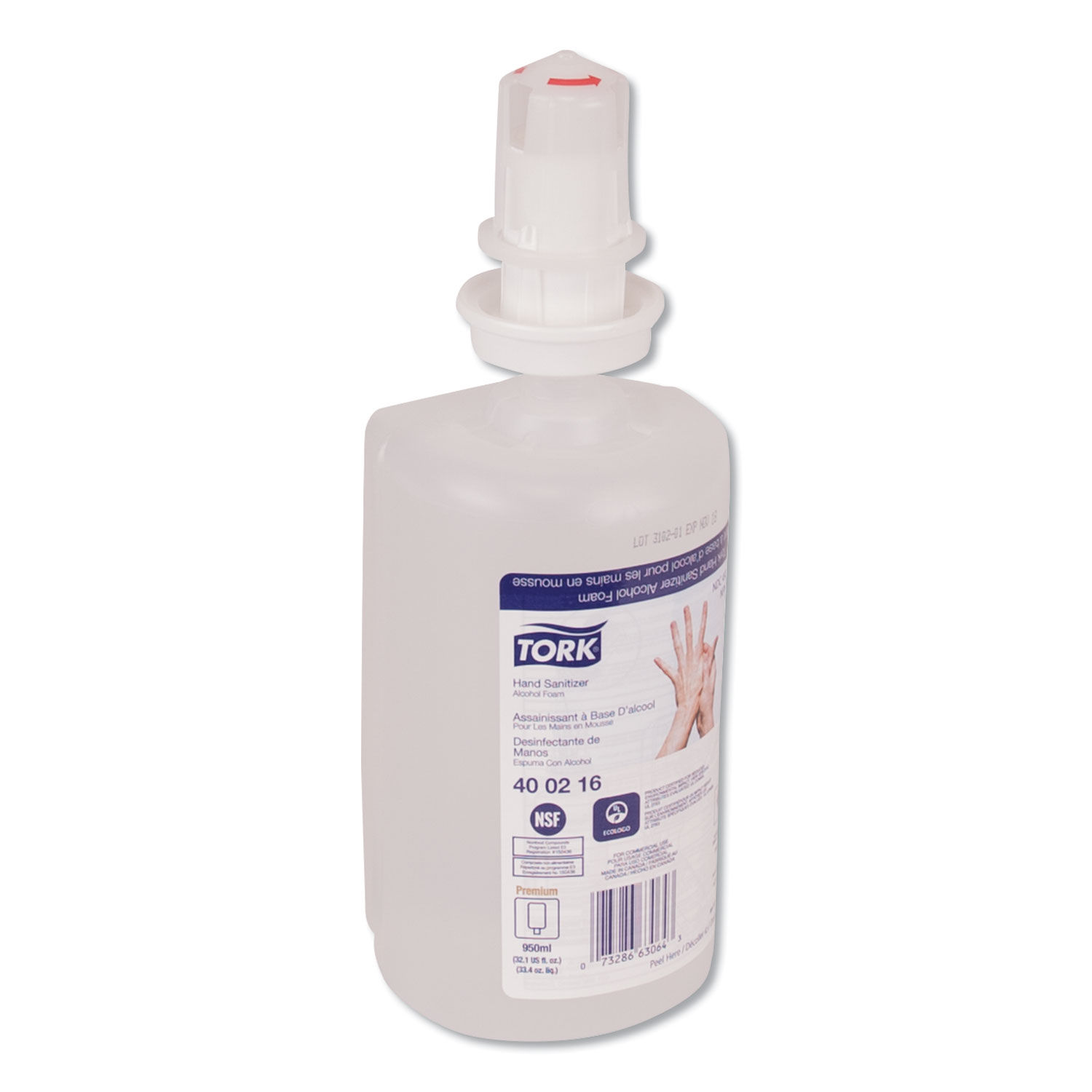 Premium Alcohol Foam Hand Sanitizer by Tork® TRK400216