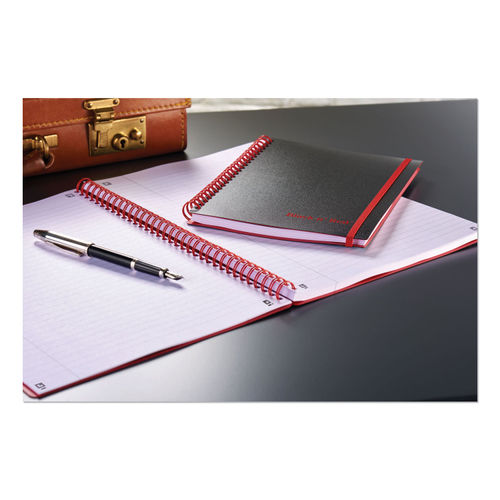 Tru Red Flexible-Cover Business Journal, Dotted Rule, Black Cover, 8 x 10, 128 Sheets