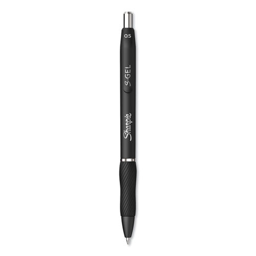 Sharpie S-Gel S-Gel Retractable Gel Pen, Fine 0.5 mm, Black Ink