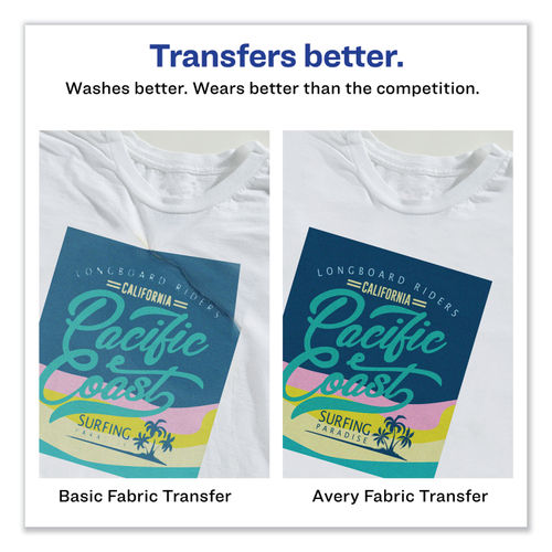 Avery T-Shirt Transfers, 8-1/2 x 11, 18 Transfers (8938)