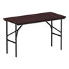 ALEFT724824MY - Wood Folding Table, Rectangular, 48w x 23.88d x 29h, Mahogany