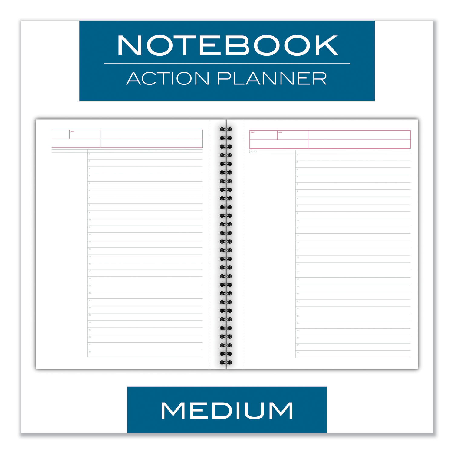 Wirebound Guided Action Planner Notebook by Cambridge® MEA06122