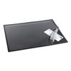 AOP41200S - Desk Pad with Transparent Lift-Top Overlay and Antimicrobial Protection, 31" x 20", Black Pad, Transparent Frost Overlay