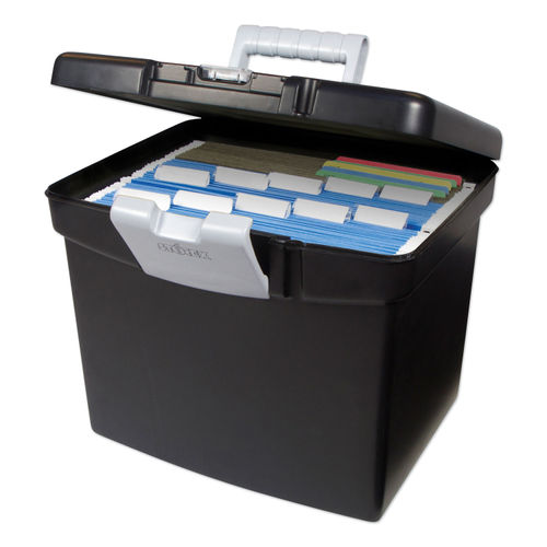 Storex Collapsible Storage File Storage Crate Medium Size Black - Office  Depot