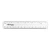 ACM45016 - Transparent Shatter-Resistant Plastic Ruler, Standard/Metric, 6" Long, Clear