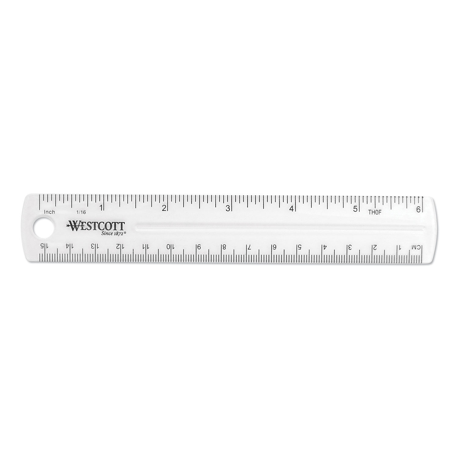 Clear Flexible Acrylic Ruler, Standard/metric, 18 Long, Clear