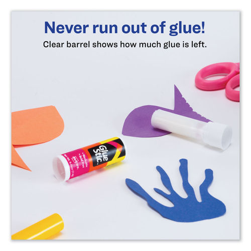 Avery Disappearing Color Permanent Glue Stic, Purple -  6 pack, 1.27 oz each