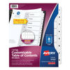 AVE11132 - Customizable TOC Ready Index Black and White Dividers, 8-Tab, 1 to 8, 11 x 8.5, 1 Set