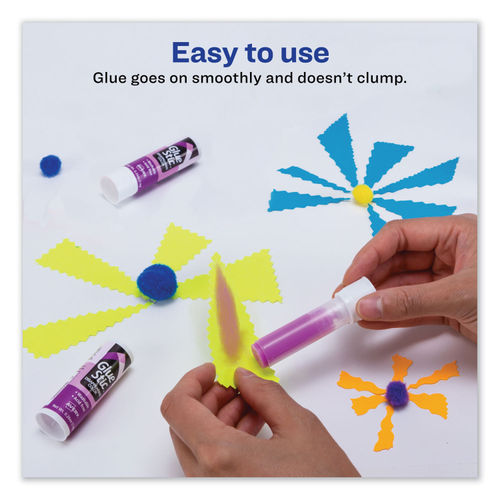  AVERY Glue Stick White, Washable, Nontoxic, 1.27 Oz  Permanent Glue Stic, 6pk