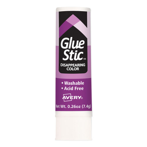 Avery Disappearing Color Permanent Glue Stic, Purple -  6 pack, 1.27 oz each
