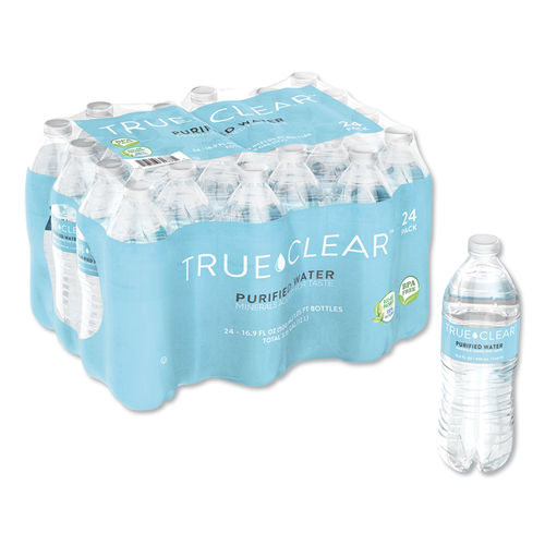 12 Pack Plastic Water Bottles 24 Oz Blue Clear Water Bottles Bulk