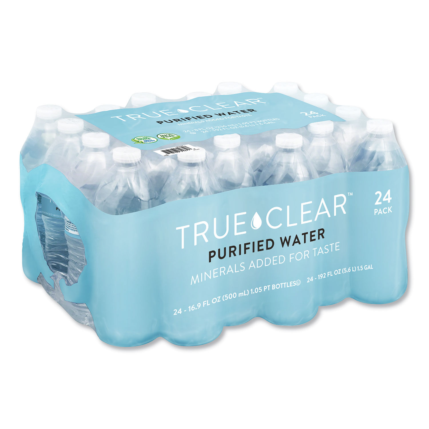 Purified Bottled Water by True Clear® TCL8OZ24PLT182