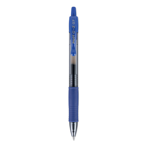 Pilot G2 Gel Pens Bold Point 1.0 mm Blue Barrel Blue Ink Pack Of 12 Pens -  Office Depot