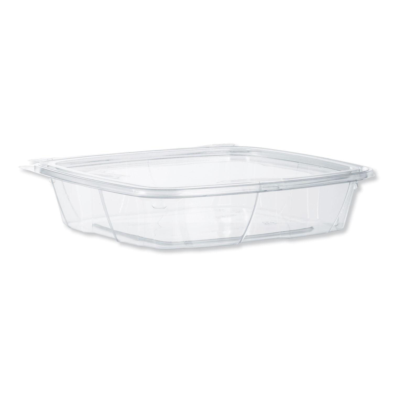 12oz Recycled Plastic Hinged Lid 1 Compartment Takeout Deli Container,  Clear, 200 ct.