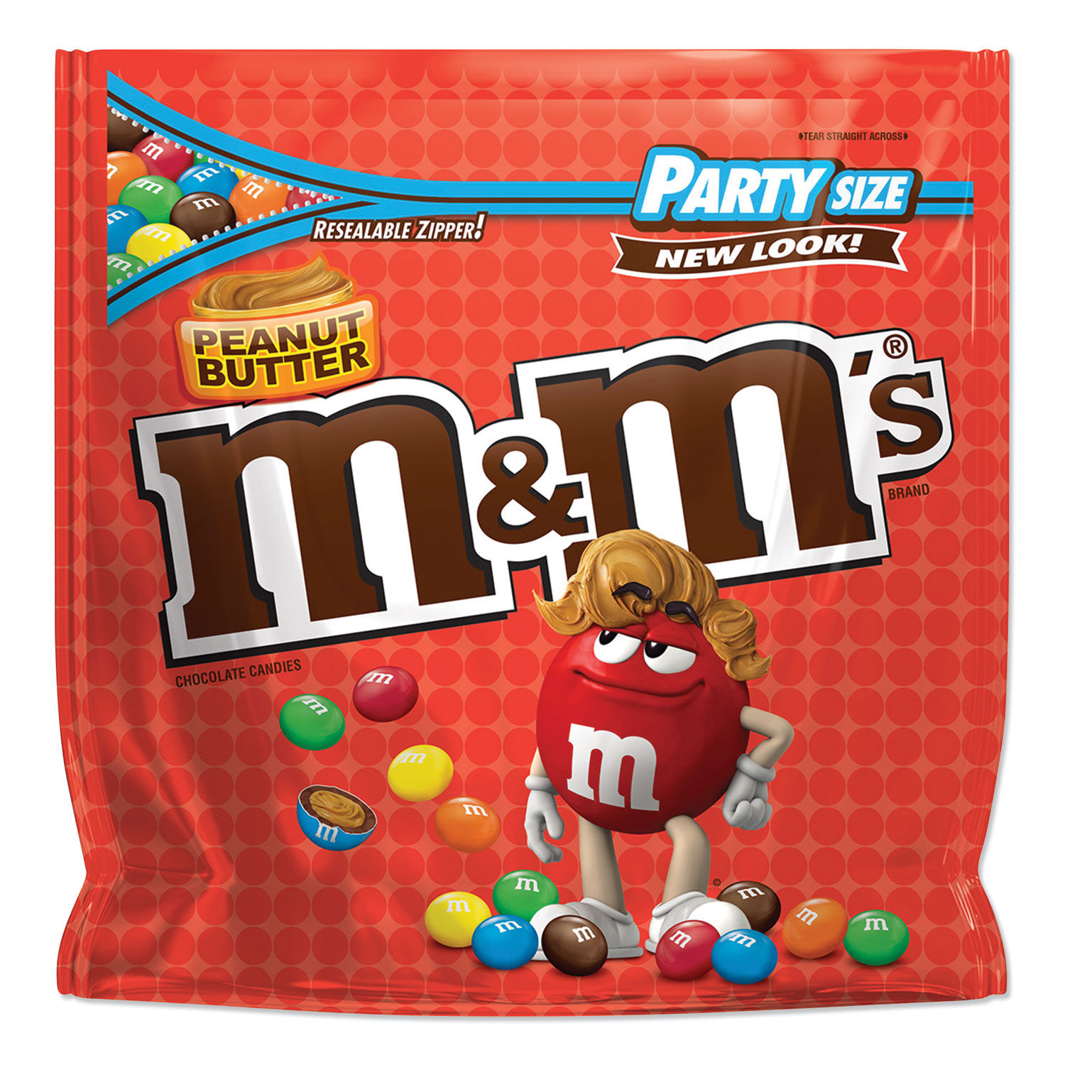 M & M Chocolate Candies, Peanut, Large Bag 19.2 oz