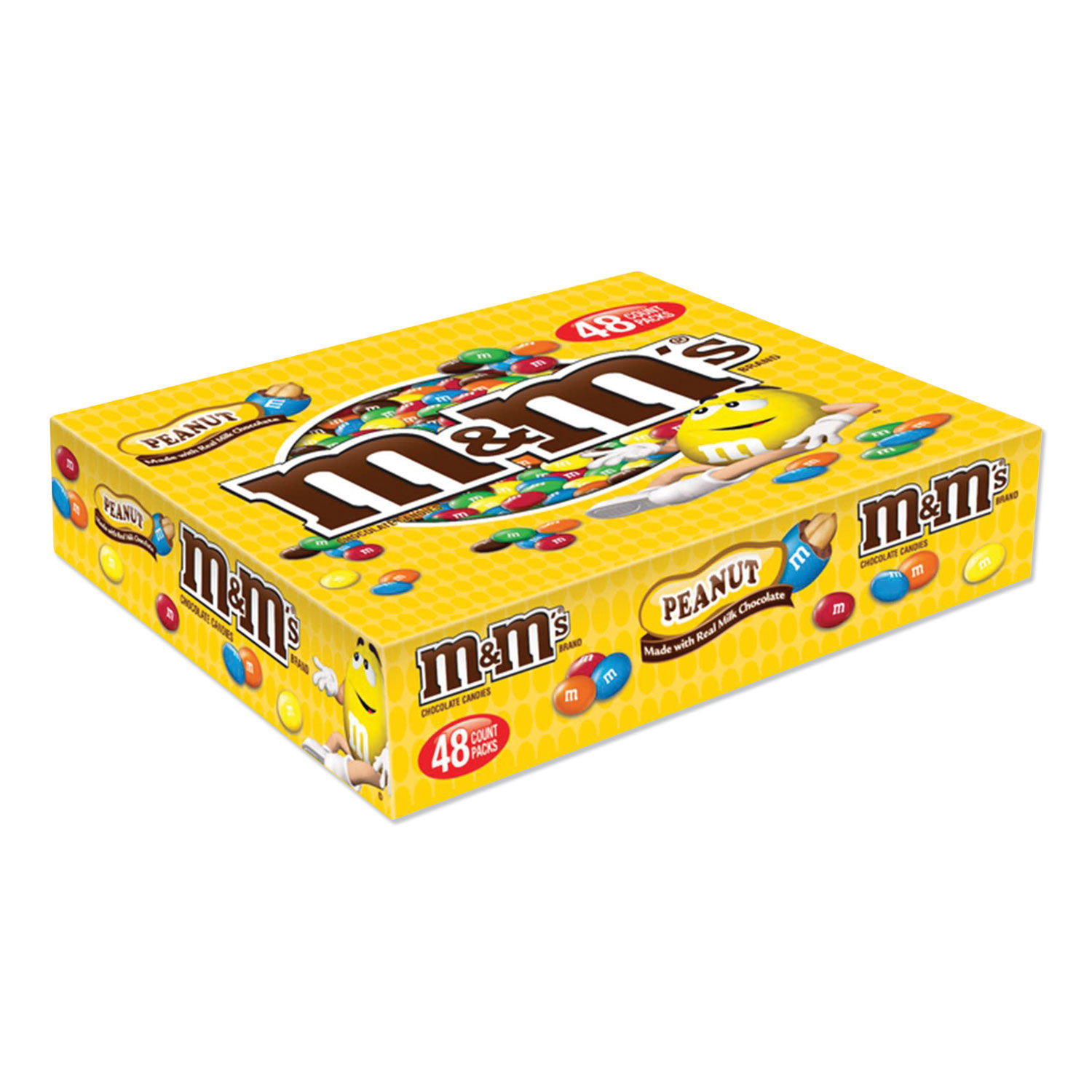 M&M's Peanut Milk Chocolate Pieces, 1.74 oz., 48/Box (MMM01232