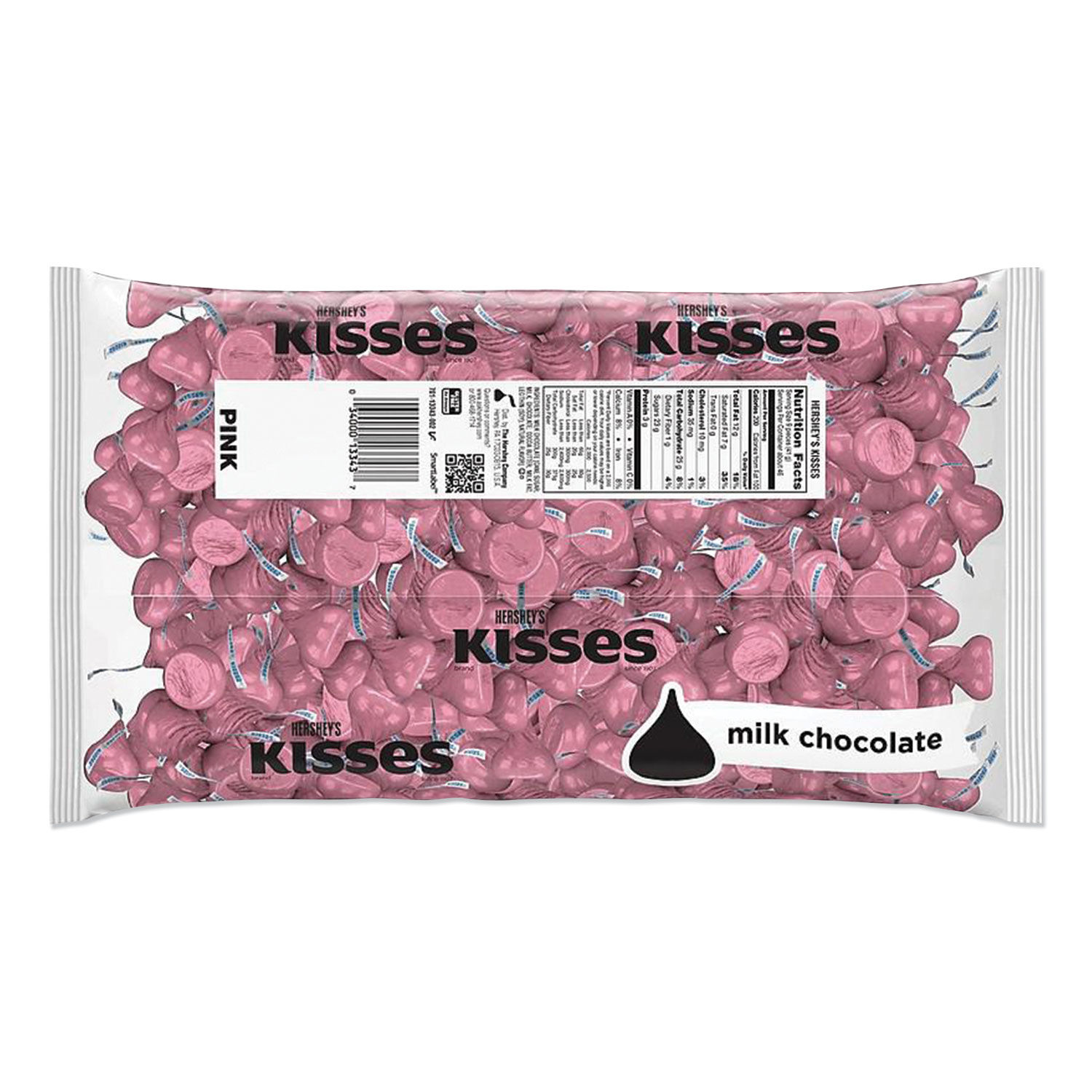 HERSHEY'S KISSES Milk Chocolates in Light Blue Foils - 66.7oz Candy Bag