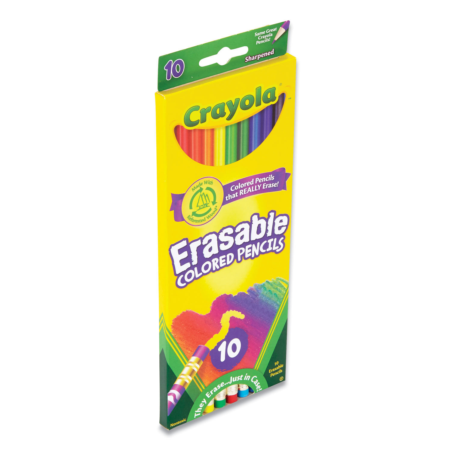 Crayola Erasable Colored Pencils, Assorted - 12 count