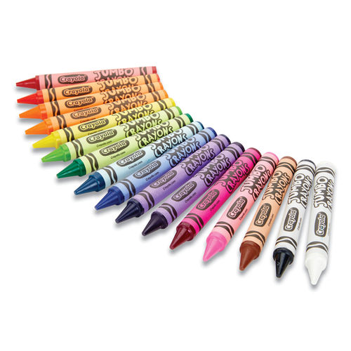 Crayola Jumbo Crayons, Assorted Colors, 8/Box - CYO520389