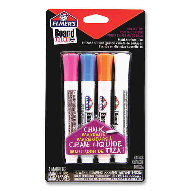 Boardmate Wet Erase Chalk Markers, Broad Bullet Tip, Assorted Colors, 4/Pack Boardmate Wet Erase Chalk Markers, Broad Bullet Tip, Assorted Colors, 4/Pack