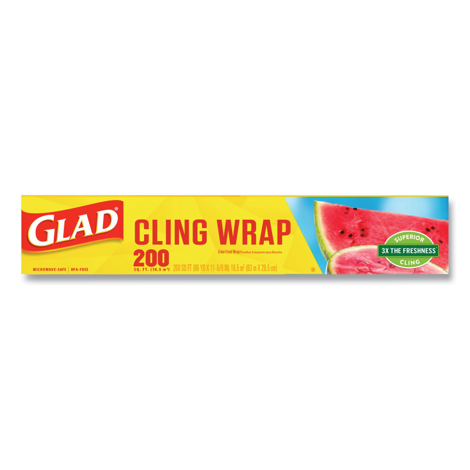 Glad - ClingWrap Plastic Wrap - 200 sq ft Roll Dual Pack