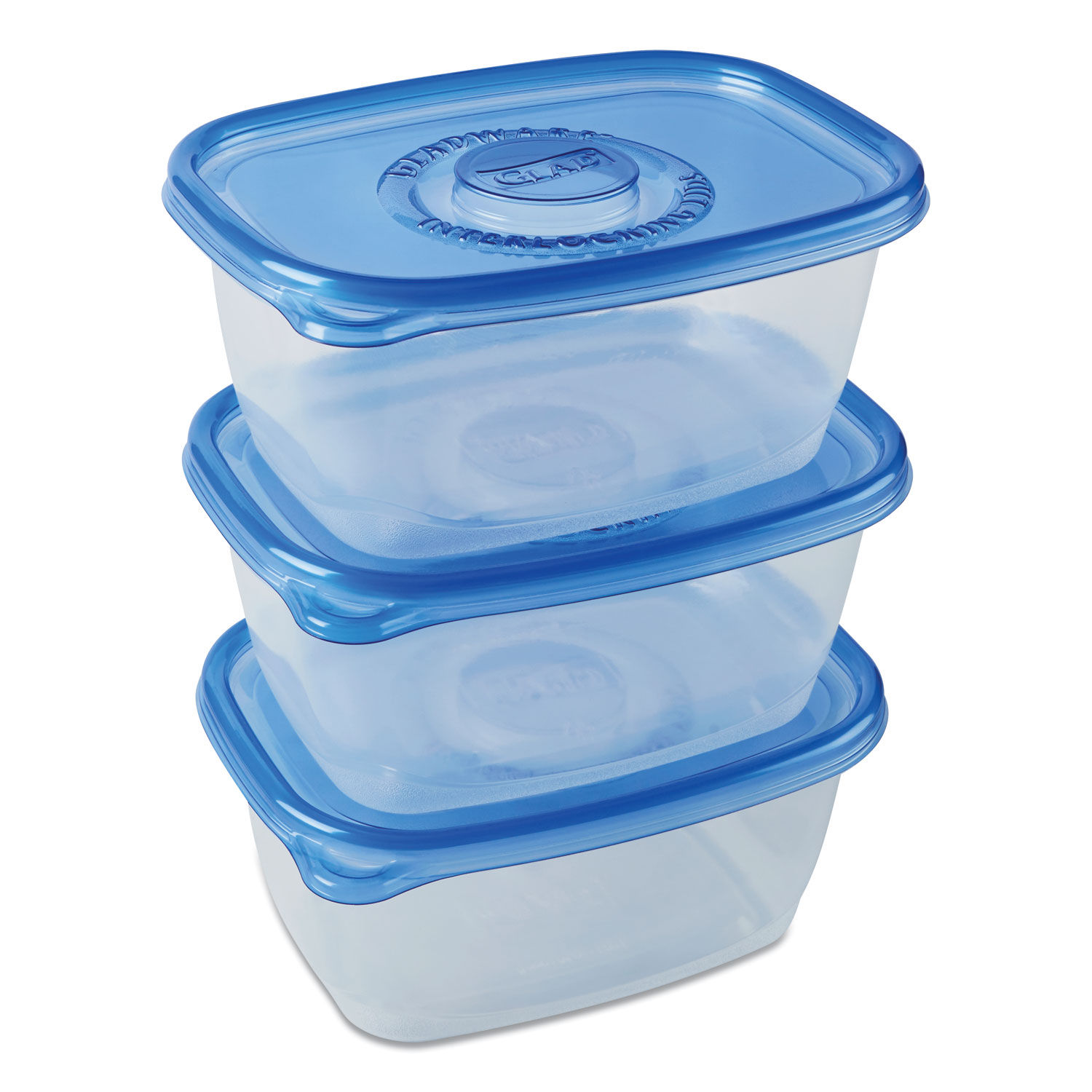 Deep Dish Food Storage Containers, 64 oz, 3/Pack